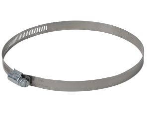 670-10 hose clamp with a screw-tightening mechanism, isolated on a white background.