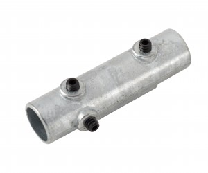 Metal 602-B COUPLING pipe with threaded connections on a white background.