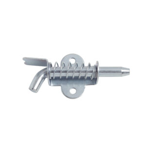 Metal toggle bolt with a winged anchor, isolated on a white background.